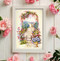 Cross stitch kit Entrance to the garden - Magic Needle