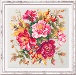 Cross stitch kit Flower Magic - Dogrose - Magic Needle