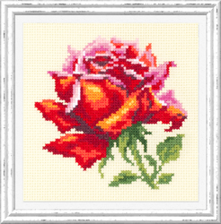 Cross stitch kit Red Rose - Magic Needle