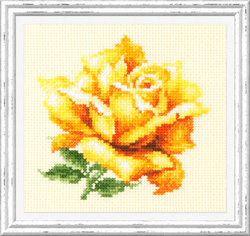 Cross stitch kit Yellow Rose - Magic Needle