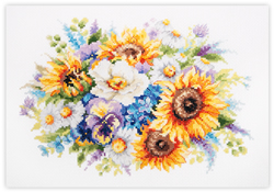 Cross stitch kit Bouquet with Sunflowers - Magic Needle