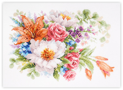 Cross stitch kit Gentle Flowers - Magic Needle