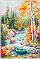 Cross stitch kit Mountain Creek - Magic Needle