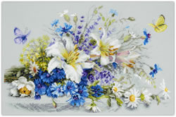 Borduurpakket Lilies and Cornflowers - Magic Needle