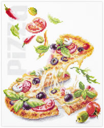 Cross stitch kit Pizza - Magic Needle