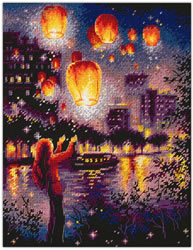 Borduurpakket Sky Lanterns - Magic Needle