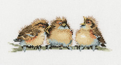 Cross stitch kit Three's a Crowd - Heritage Crafts