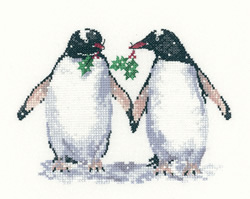 Cross stitch kit Christmas Penguins - Heritage Crafts