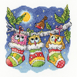 Borduurpakket A Christmas Hoot - Heritage Crafts