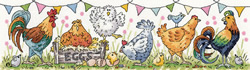 Cross stitch kit Chicken Run - Heritage Crafts