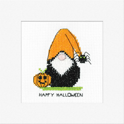 Cross stitch kit Gonk Card - Pumpkin - Heritage Crafts