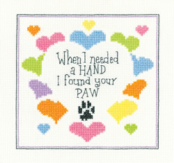 Cross stitch kit I Found Your Paw - Heritage Crafts