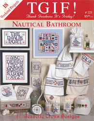 Borduurpatroon Nautical Bathroom - Jeanette Crews Designs