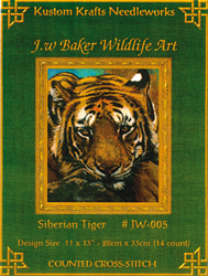 Cross Stitch Chart Siberian Tiger - Kustom Krafts