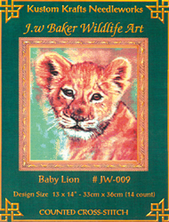 Cross Stitch Chart Baby Lion - Kustom Krafts