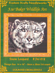 Cross Stitch Chart Snow Leopard - Kustom Krafts