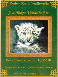 Cross Stitch Chart Baby Snow Leopard - Kustom Krafts