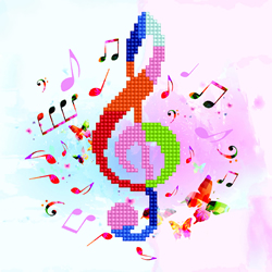 Diamond Art Treble Clef - Leisure Arts