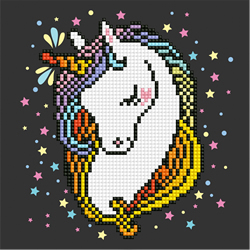 Diamond Art Shy Unicorn - Leisure Arts