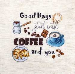 Cross stitch kit Coffee Time - Leti Stitch