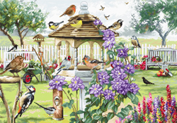 Cross stitch kit Bird Table  - Leti Stitch
