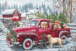 Cross stitch kit Christmas Delivery - Leti Stitch