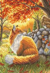 Cross stitch kit A Friend for Little Fox - Leti Stitch