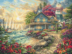 Cross stitch kit Sunrise by the Sea - Leti Stitch