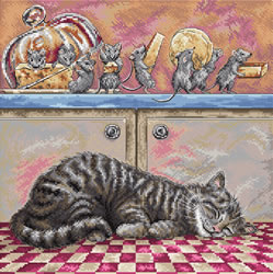 Cross stitch kit When the Cat Sleeps - Leti Stitch