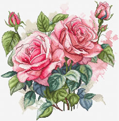 Cross stitch kit Pink Bloom - Leti Stitch