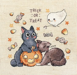 Cross stitch kit Trick Or Treat - Leti Stitch