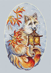 Cross stitch kit Kitsune - Leti Stitch