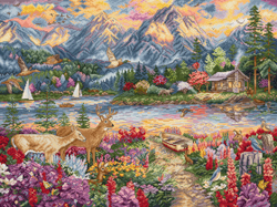 Borduurpakket Spring Mountain Majesty - Leti Stitch