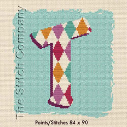 Cross Stitch Chart T - LiliPoints