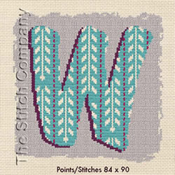 Cross Stitch Chart W - LiliPoints