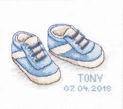 Cross stitch kit Baby Shoes - Luca-S