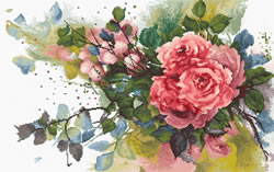 Cross stitch kit Red roses - Luca-S