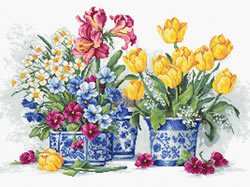 Cross stitch kit Spring garden - Luca-S