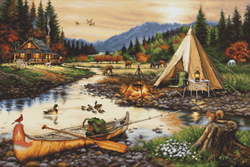 Cross stitch kit Gold Creek  - Luca-S