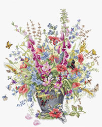 Cross stitch kit Vase with Hydrangeas - Luca-S
