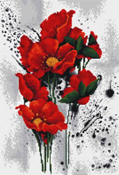 Cross stitch kit The Poppies - Luca-S