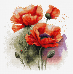 Borduurpakket The Poppy Flowers - Luca-S