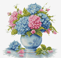 Borduurpakket Vase with Hydrangea - Luca-S