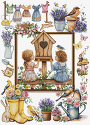 Cross stitch kit Spring Garden - Luca-S