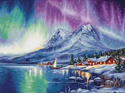 Cross stitch kit Northern Lights - Luca-S