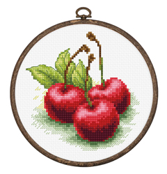 Cross stitch kit Cherries - Luca-S