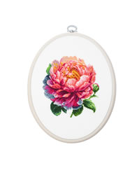 Cross stitch kit Coral Charm Peony - Luca-S