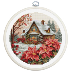 Cross stitch kit Little House in The Forest - Luca-S