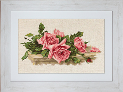 Cross Stitch Kit Pink Roses - Luca-S