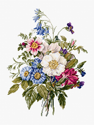 Borduurpakket Bouquet Of Summer Flowers - Luca-S
